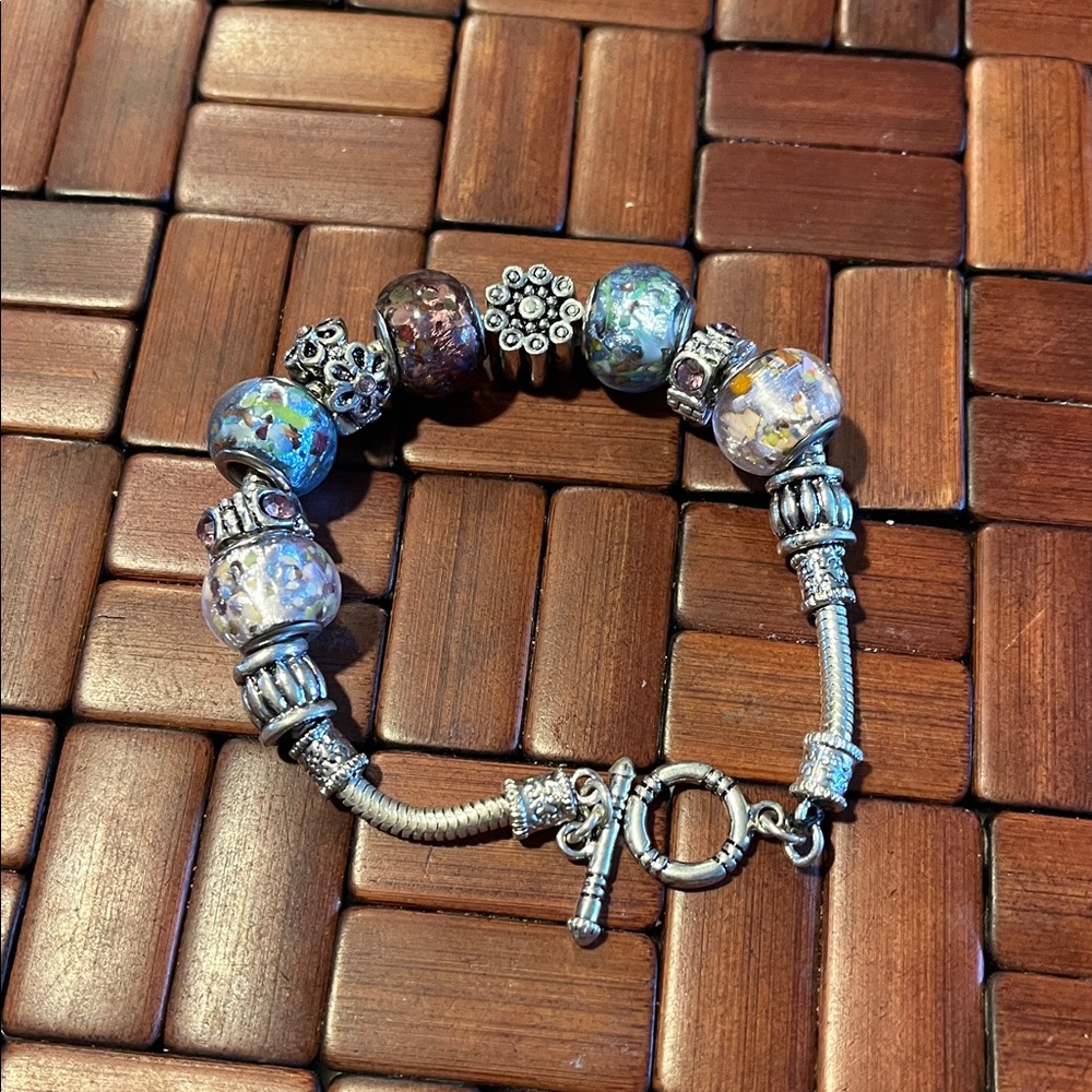 Beautiful Pandora style charm bracelet